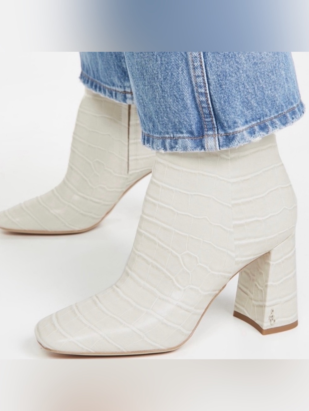 Sam Edelman White Leather Boots